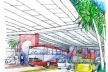 Faixa exclusiva para sistema de transporte coletivo de energia limpa<br />Imagem do autor do projeto 