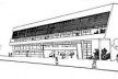 Croquis do Cine-Teatro e Clube Social, 1953. Arquitetos Aldary Henrique Toledo e Carlos Leão.  [L’Architecture d'aujourd'hui. Paris, n. 42-43, 1952, p. 86]