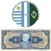 Logotipo da AADGP; cédula de 1 cruzeiro, período de circulação: 14 dez. 1944 a 13 maio 1967
