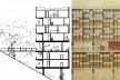 Conjunto Residencial do Pedregulho, corte transversal e elevação, Rio de Janeiro, Brasil, 1952. Arquiteto Affonso Eduardo Reidy<br />Imagem divulgação  [BONDUKI, Nabil. <i>Affonso Eduardo Reidy</i>. Blau/Instituto Bardi, 1999]
