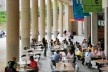 Museu do Futebol, restaurante, 2008. Arquiteto Mauro Munhoz<br />Foto Nelson Kon 