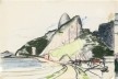 Desenho de viagem, Morro dos Dois Irmãos, Leblon, Rio de Janeiro<br />Coleção “Richard and Dion Neutra Papers” Department of Special Collections, Charles E. You  [Richard Neutra, 1945 <i>Richard Neutra e o Brasil</i>, de Fernanda Critelli. São Paulo, Ro]
