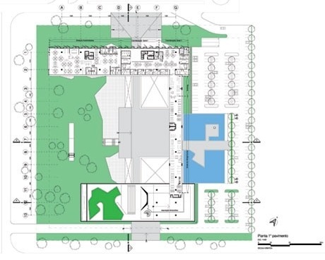 Planta do primeiro pavimento<br />Imagem dos autores do projeto 