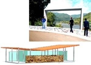 Janelas na paisagem e camping<br />Imagem do autor do projeto 