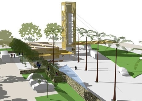 Portal da cidade – perspectiva<br />Imagem do autor do projeto 