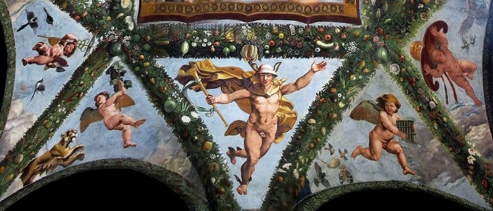 Rafael Sanzio, Loggia di Amore e Psiche, detalhe, Vila Farnesina, Roma<br />Foto Victor Hugo Mori 