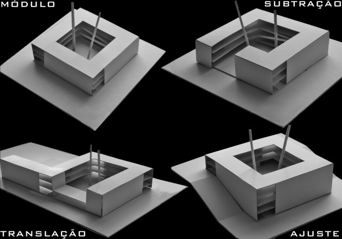 Operações de projeto 01. Concurso Habitação para Todos - CDHU. Edifícios de 3 pavimentos - 1º Lugar.<br />Autores do projeto  [equipe vencedora]