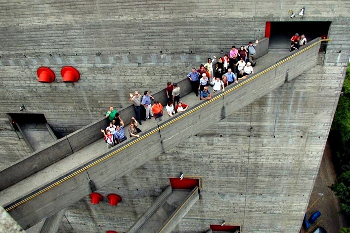 Sesc Pompéia, São Paulo. Arquiteta Lina Bo Bardi<br />Foto Butikofer & de Oliveira Arquitetos 