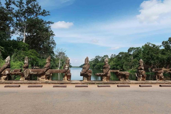 Angkor Thom, Portão Sul, Camboja<br />Foto Victor Hugo Mori 