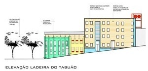 Elevação tabuão de cima<br />Imagem dos autores do projeto 
