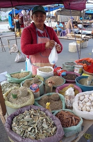 Crato, Ceará. Barraca de temperos e ervas medicinais<br />Foto José Albano 
