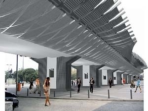 Praça XV, visão diurna<br />Imagem dos autores do projeto 