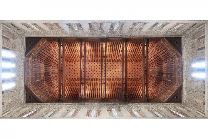 Sinagoga Sefardi del Tránsito (ou de Samuel ha-Levi), Toledo, Espanha<br />Fotomontagem Victor Hugo Mori, 2019 