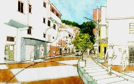 Croqui da rua do valão<br />Imagem do autor do projeto 