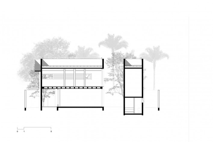Casa 239, corte ll, São Paulo SP, 2012. Una Arquitetos
<br />Imagem divulgação 