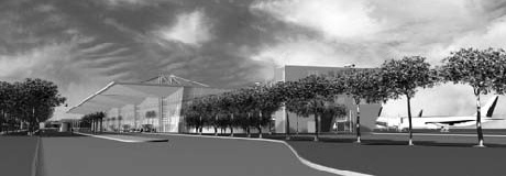Maquete. Acesso ao TPS<br />Imagem do autor do projeto 