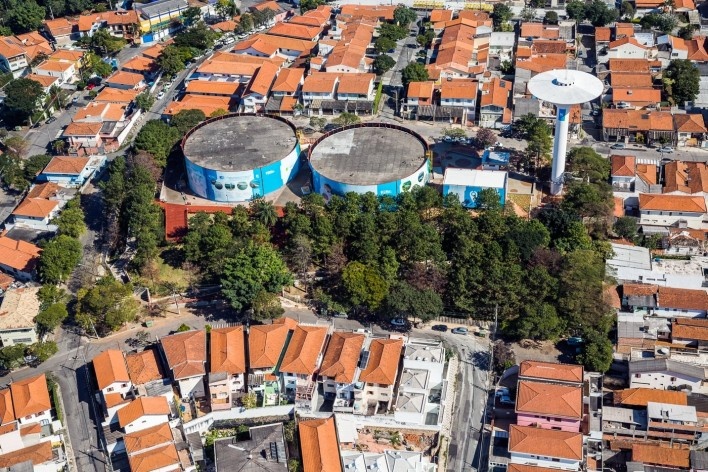 Parque Sabesp Butantã, vista aérea. Levisky arquitetos estratégia urbana<br />Foto Ana Mello 