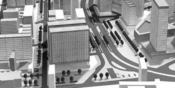 Maquete ligação Largo de Pinheiros - Largo da Batata<br />Autores do projeto 