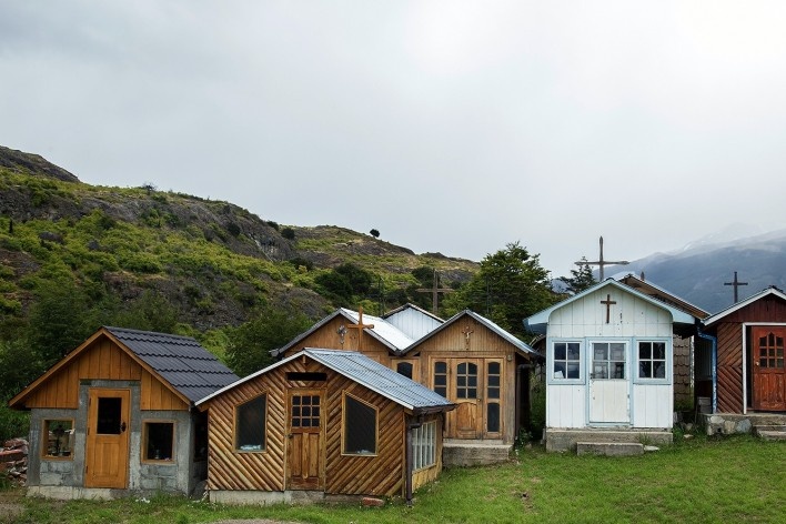 Cemitério de madeira perto de Puerto Rio Tranquilo<br />Foto Diana Souza 