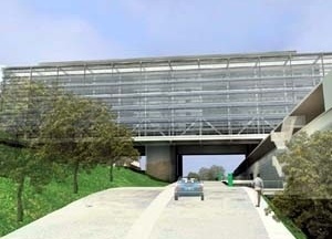Perspectiva Rua interna de acesso estacionamento