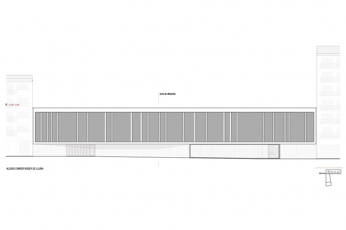 CEIP Ferrer i Guardiã, elevação, Granollers. Arq. Jordi Badia, 2006<br />Studio BAAS 