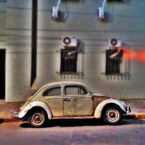 Fusca cor de burro quando foge, série fotográfica “Os fuscas ofuscam”<br />Foto Fernando Mascaro 