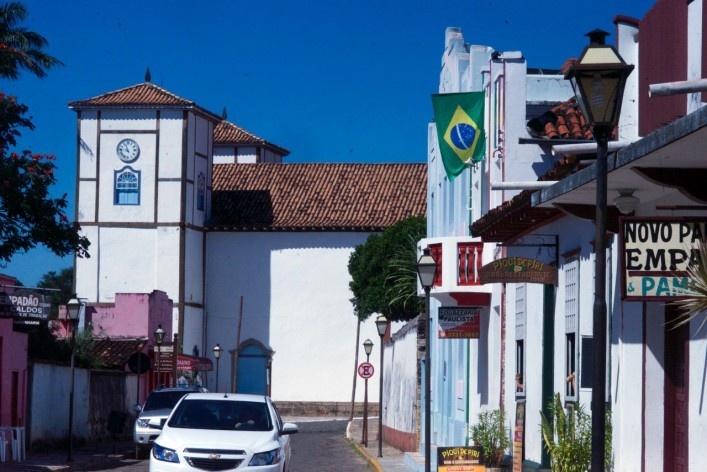 Aspecto geral do conjunto urbano edificado, em trecho próximo da Igreja Matriz de Nossa Senhora do Rosário<br />Foto Fabio Lima 