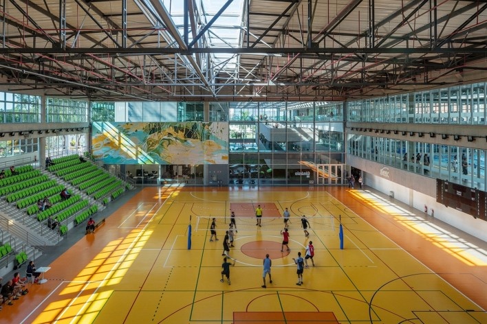 Sesc Guarulhos, Guarulhos, 2019. Arquitetos Lilian Dal Pian e Renato Dal Pian / Dal Pian Arquitetos<br />Foto Nelson Kon / Sesc SP 