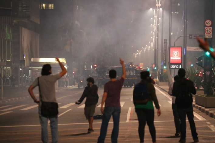 Manifestação popular em São Paulo<br />Foto Ed Reis 