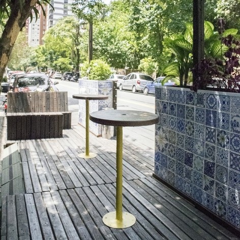 Parklet Rua Salvador Cardoso, São Paulo, 2015, arquiteto Homã Alvico<br />Foto divulgação 