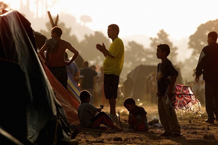 Acampamento do MTST, em terreno de 170 mil metros quadrados da Volkswagen, junto à Rodovia Anchieta, São Bernardo do Campo SP<br />Foto Tuca Vieira 