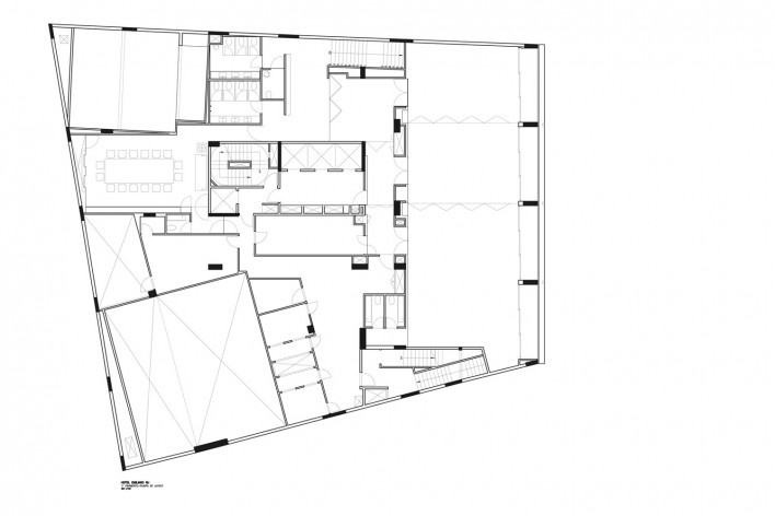 Hotel Emiliano, 1º pavimento, planta de layout<br />Studio Arthur Casas  [Studio Arthur Casas]