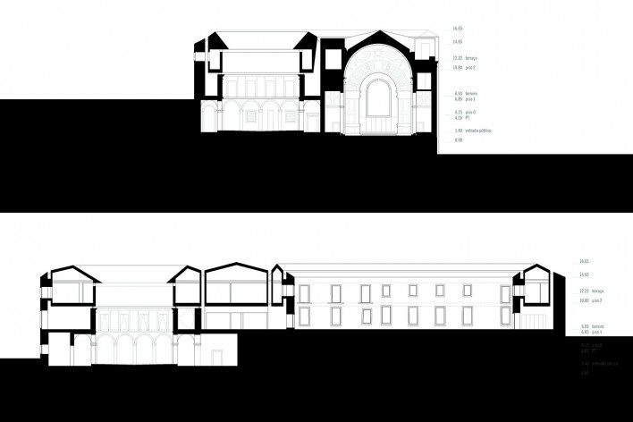 Reabilitação do Colégio da Trindade — Colégio Europeu, seções 1 e 2,Coimbra, Portugal, 2016. Arquitetos Manuel Aires Mateus e Francisco Aires Mateus / Aires Mateus Arquitectos<br />Imagem divulgação/ disclosure image  [Aires Mateus Arquitectos]