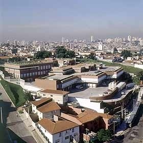 Vista aérea do conjunto arquitetônico<br />Imagem dos autores do projeto 