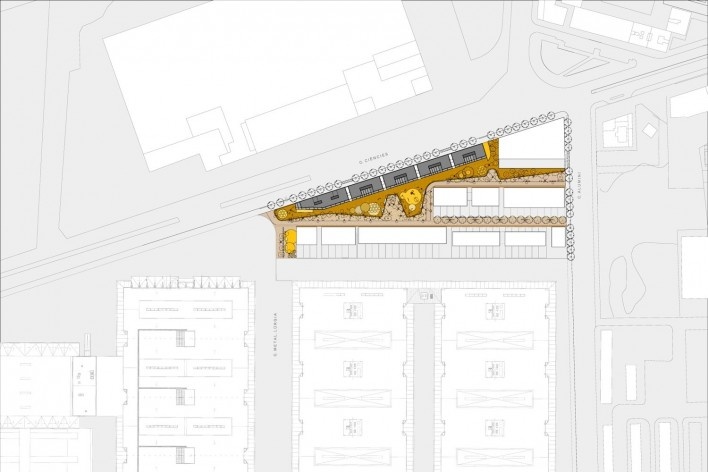 Conjunto Habitacional Fira de Barcelona – L’Hospitalet de Llobregat, implantação, Barcelona 2009. ONL Arquitectura<br />Imagem divulgação 