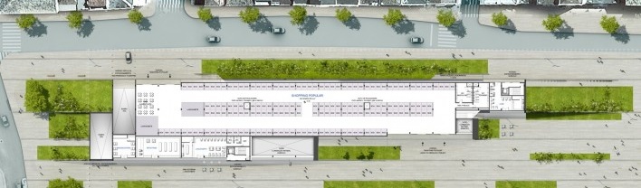 Implantação e planta<br />Imagem dos autores do projeto  [Equipe premiada]