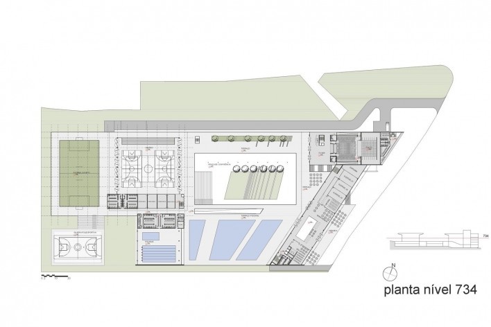 Planta nível 734 - Sesc Osasco