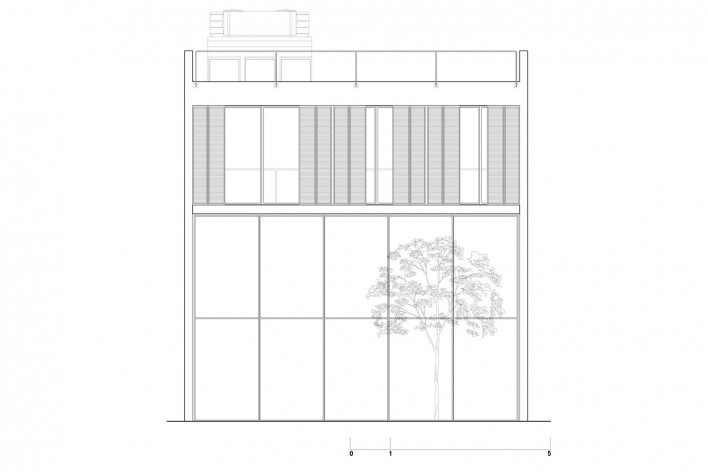 Casa Maracanã, São Paulo, north façade. Terra e Tuma arquitetos associados.