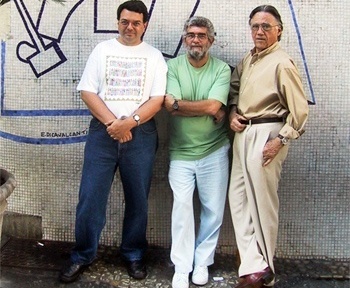 Roney, Carlos Lemos e Salomon Cytrynowicz<br />Foto Michel Gorski 