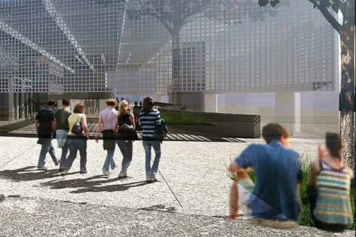 Readequação para o Pateo do Colégio, implantação, cota 745, São Paulo SP Brasil, 2013. Arquiteto Pedro Mendes da Rocha/ Arte 3 Arquitetura<br />Imagem divulgação  [Acervo Arte 3 Arquitetura]