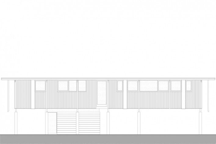 Vila Taguaí, elevação das casas 3 e 8, Carapicuiba SP, 2007-2010. Arquitetos Cristina Xavier (autora), Henrique Fina, Lucia Hashizume e João Xavier (colaboradores)