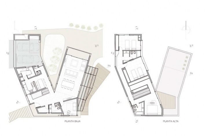 Planta Baja y Planta Alta. Casa V, 2011. I + GC [arquitectura]. Funes, Argentina<br />divulgação 