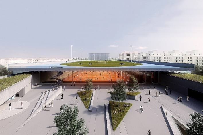 Campus Igara UFCSPA, perspectiva. OSPA Arquitetura e Urbanismo<br />Imagem divulgação 