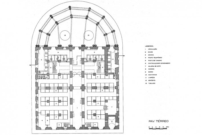 Mercado Modelo, planta pavimento térreo, Salvador BA<br />Fonte Arquivo Paulo Ormindo de Azevedo 