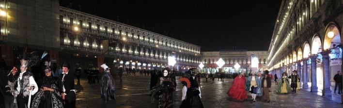 Carnaval na Piazza de San Marco, Veneza<br />Foto Victor Hugo Mori 