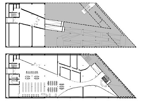 Plantas 1º pavimento e 2º pavimento<br />Imagem dos autores do projeto 
