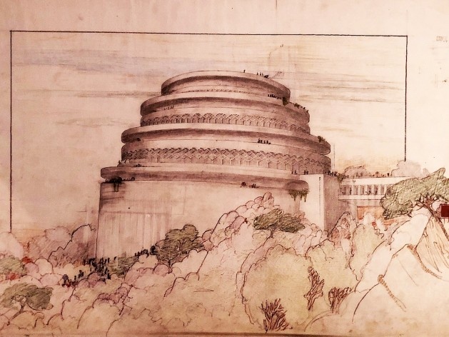 The Gordon Strong Automobile Objective, Frank Lloyd Wright, mostra “The Human Insect: Antenna Architectures 1887-2017”<br />Foto Ana Tagliari / Wilson Florio, 2018 
