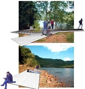 Decks e bases móveis de madeira<br />Imagem do autor do projeto 