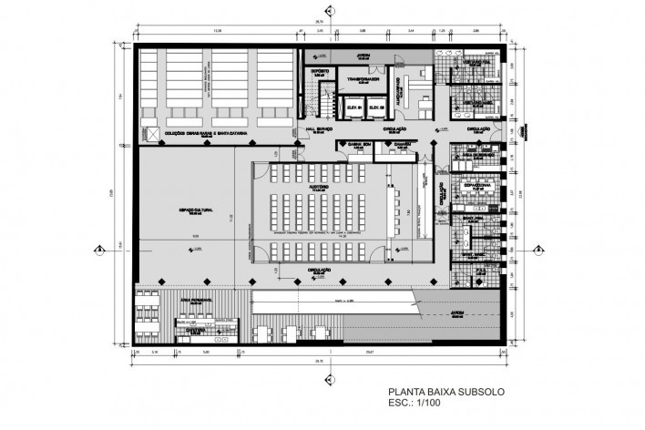 Planta subsolo<br />Imagem dos autores 