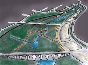 Maquete eletrônica de estudo<br />Imagem dos autores do projeto 